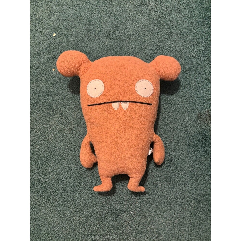 OLD ORIGINAL 14" BROWN 2 EYE UGLY DOLL STUFFED ANIMAL SOFT TOY